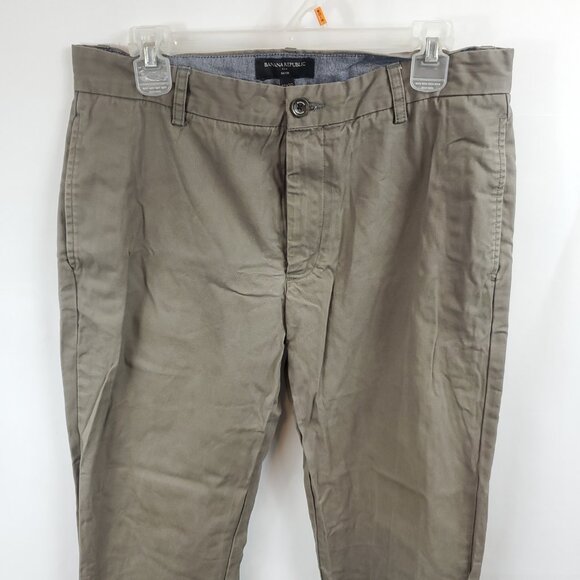Banana Republic Gavin Mens Tan Khaki Dress Pants Sz 32x30 - Picture 2 of 13